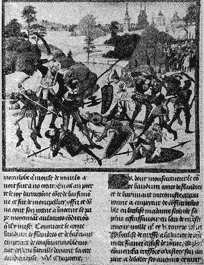 Пленяването на Балдуин. Белгийска миниатюра от XVII в. krystonosnite-pohodi-28.png